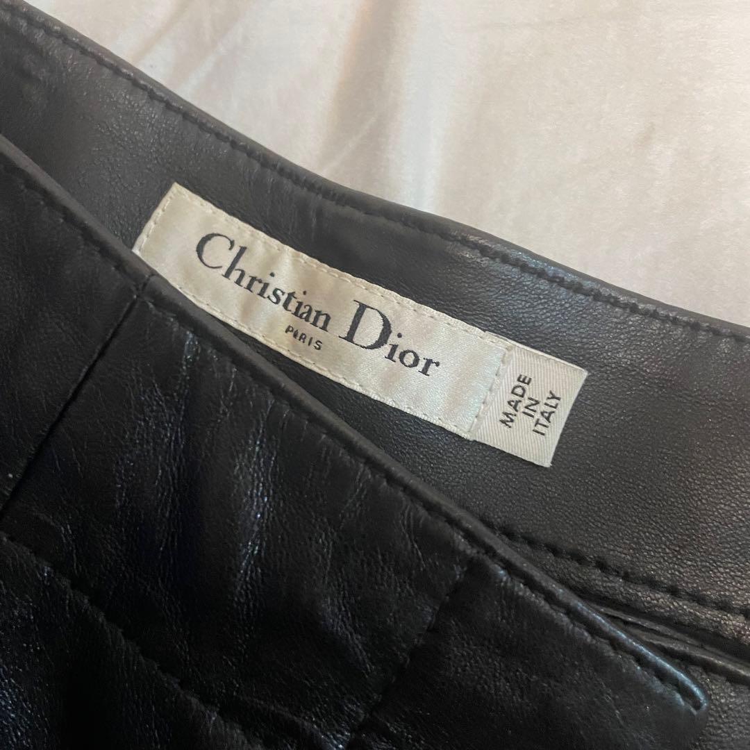 DIOR CDバックルレザースカートキュロット