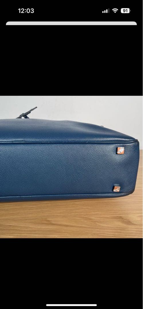 C*7様 セラピアン　ビジネスバッグ　ブリーフケース　レザー　ブルー　2way