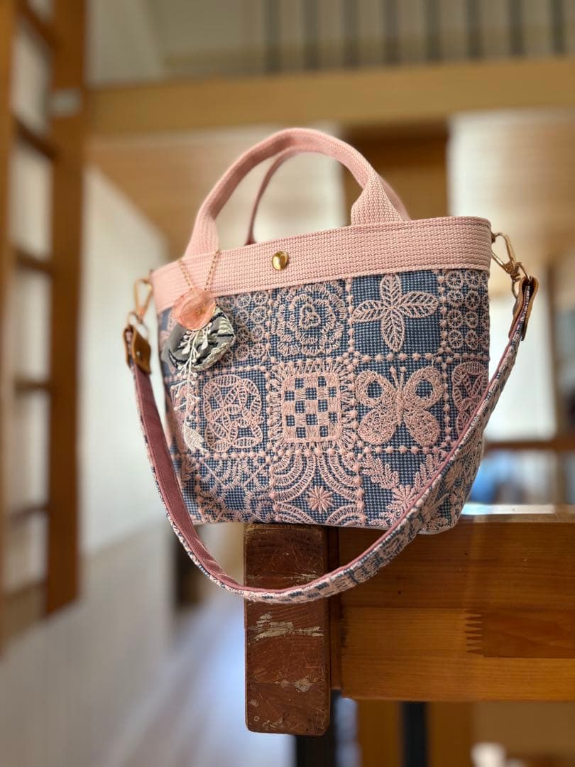 ミナペルホネン⚫︎ハンドメイド⚫︎2way tape bag light