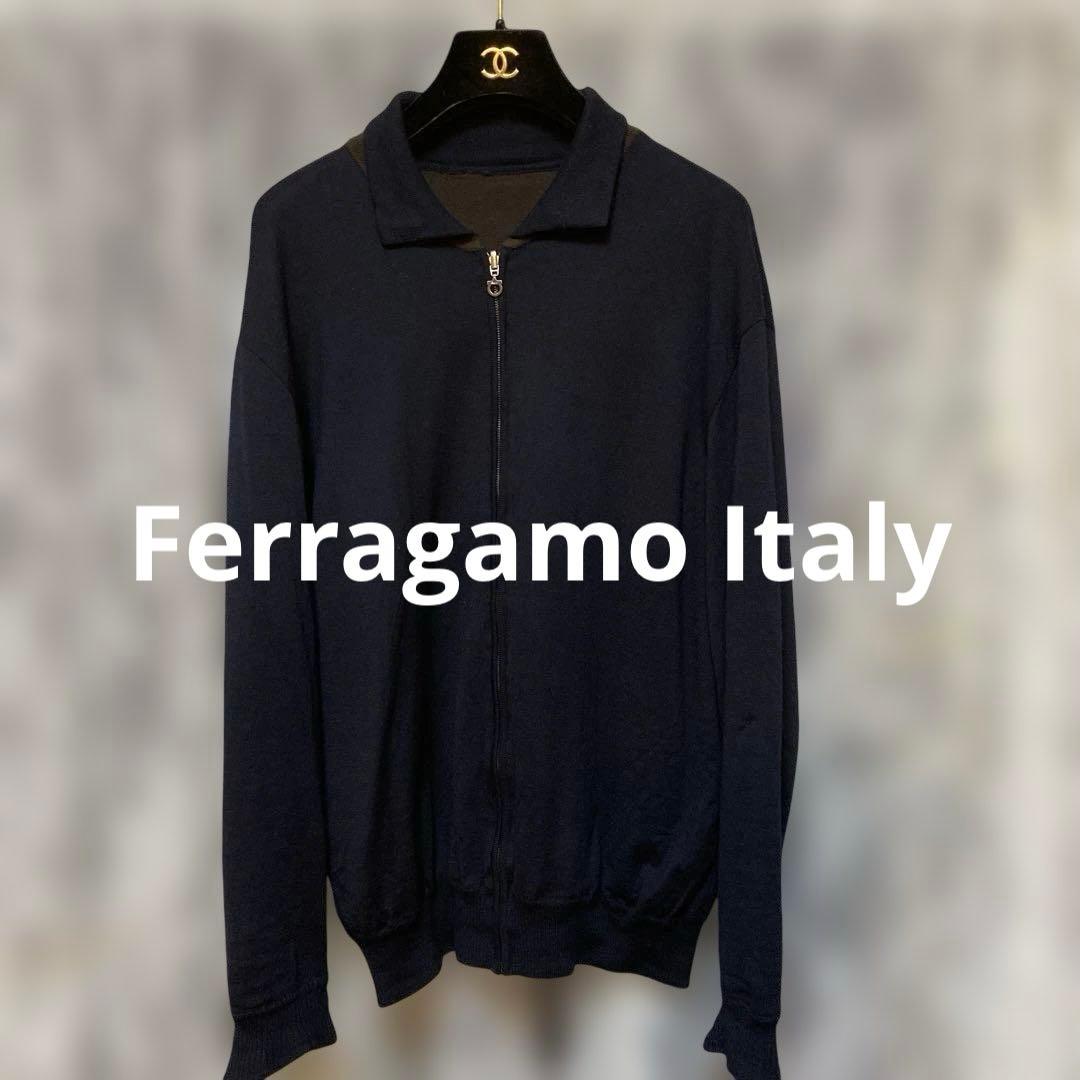 Ferragamo フェラガモ　リバーシブルジップアップ セーター