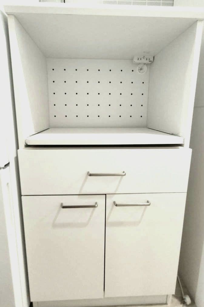 ニトリ 組み立て式レンジ台＆食器棚（取扱説明書付き）