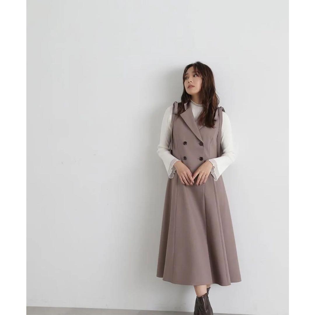 NATURALBEAUTY BASIC ショルダーリボンジャンスカ