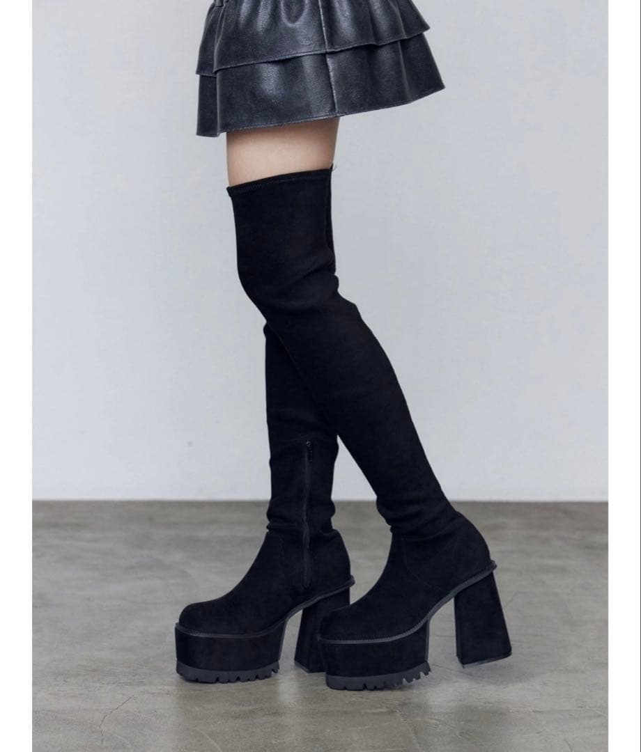 スクエアフィットロングブーツ