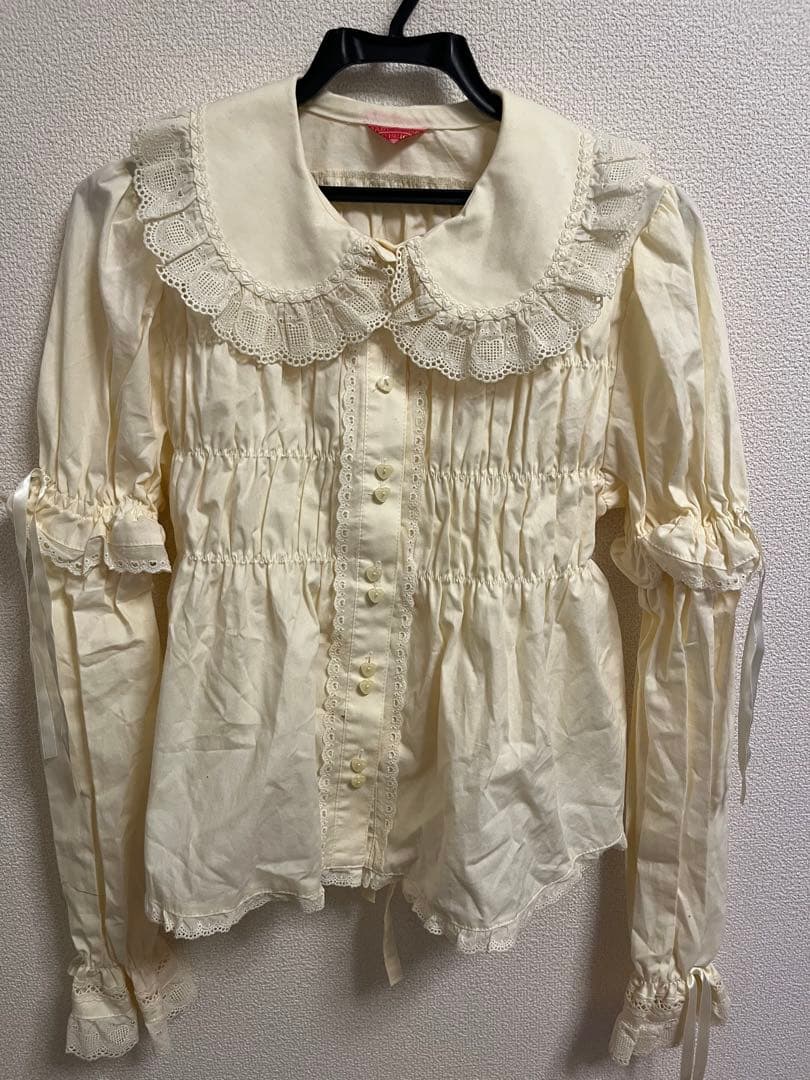 BABY シャーリングレースブラウスとボレロセット