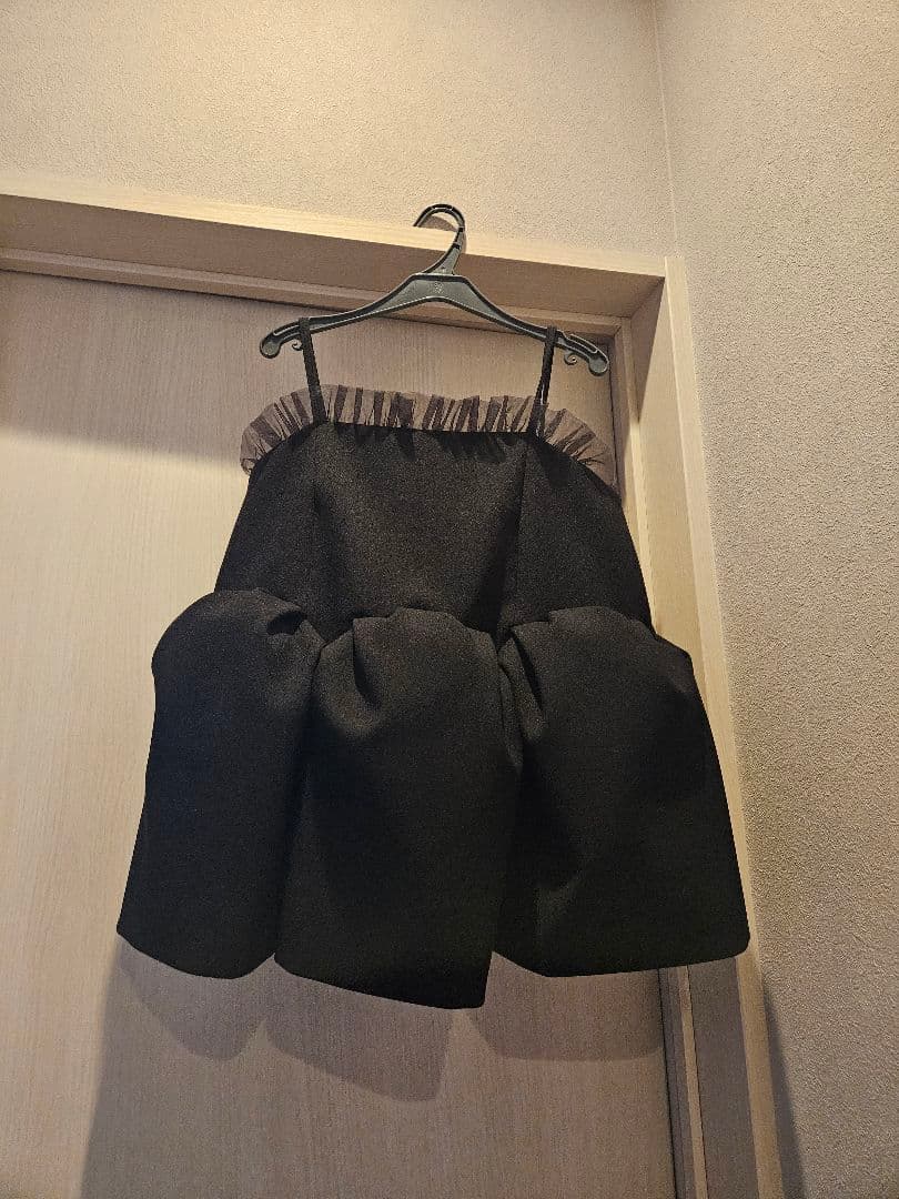 パハマン　コブキャミ　ブラック　38　フリル　レース