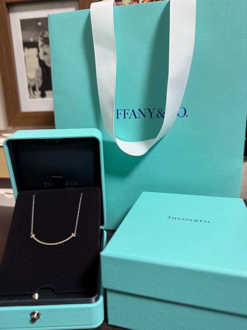 【定価22万円】Tiffany Tスマイル ネックレス K18 極美品 正規品