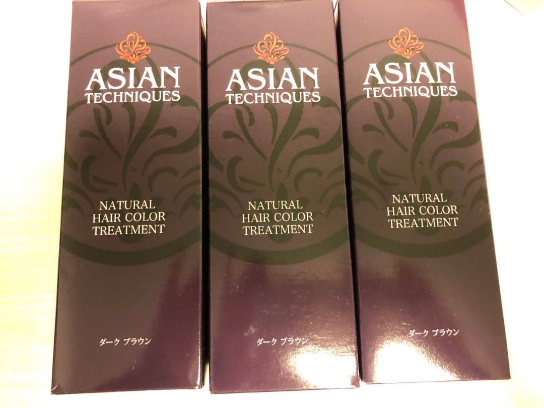 アジアンテクニーク　ナチュラルヘアカラー　トリートメント　ダークブラウン　　3本