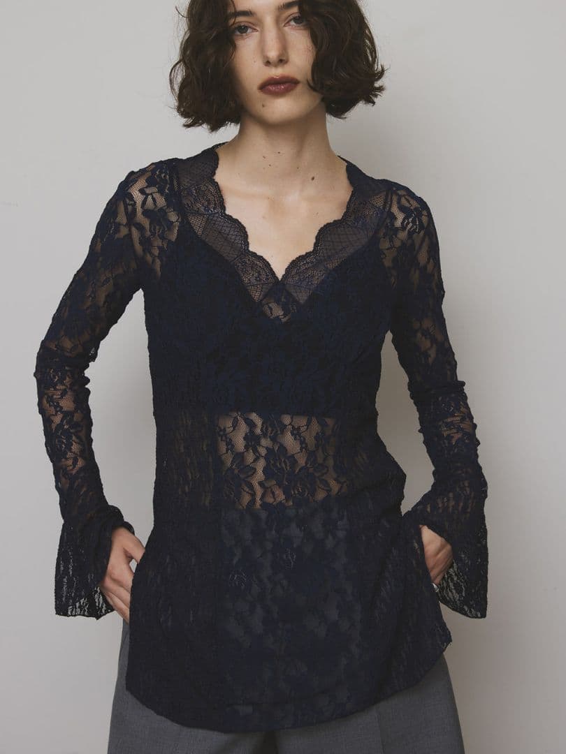 COMBINATION LACE TOP　AMERI vintage