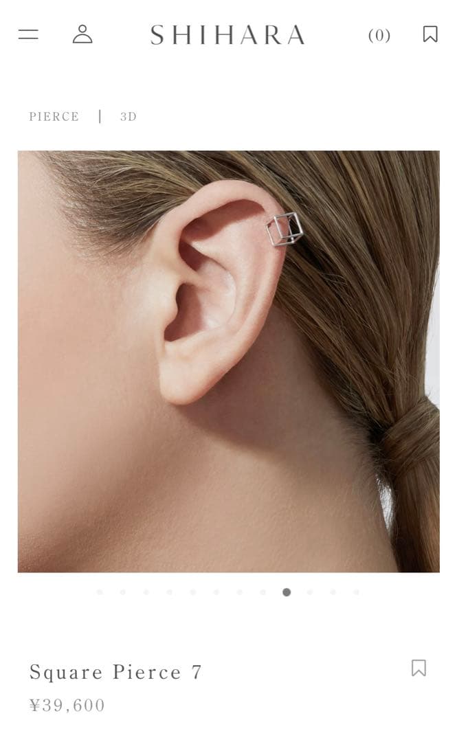 SHIHARA Square Pierce 7 片耳用ピアス