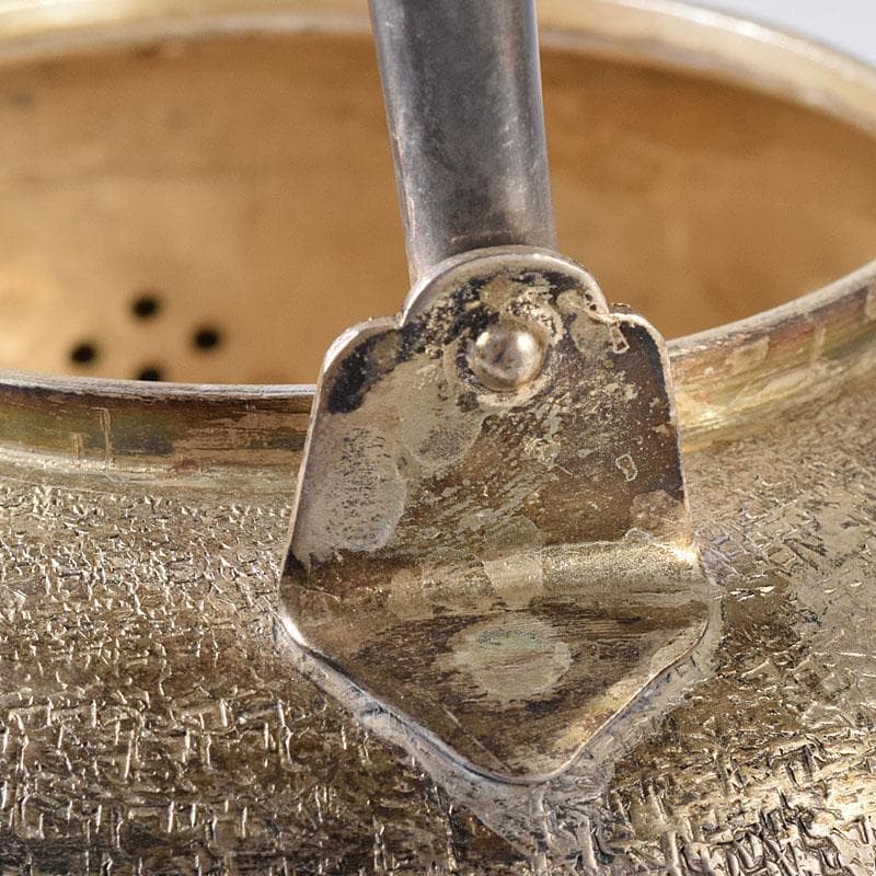 オオヤマレンゲ　煎茶道具　白銅いぶし銀　槌目　銀瓶　湯沸　V　R8196