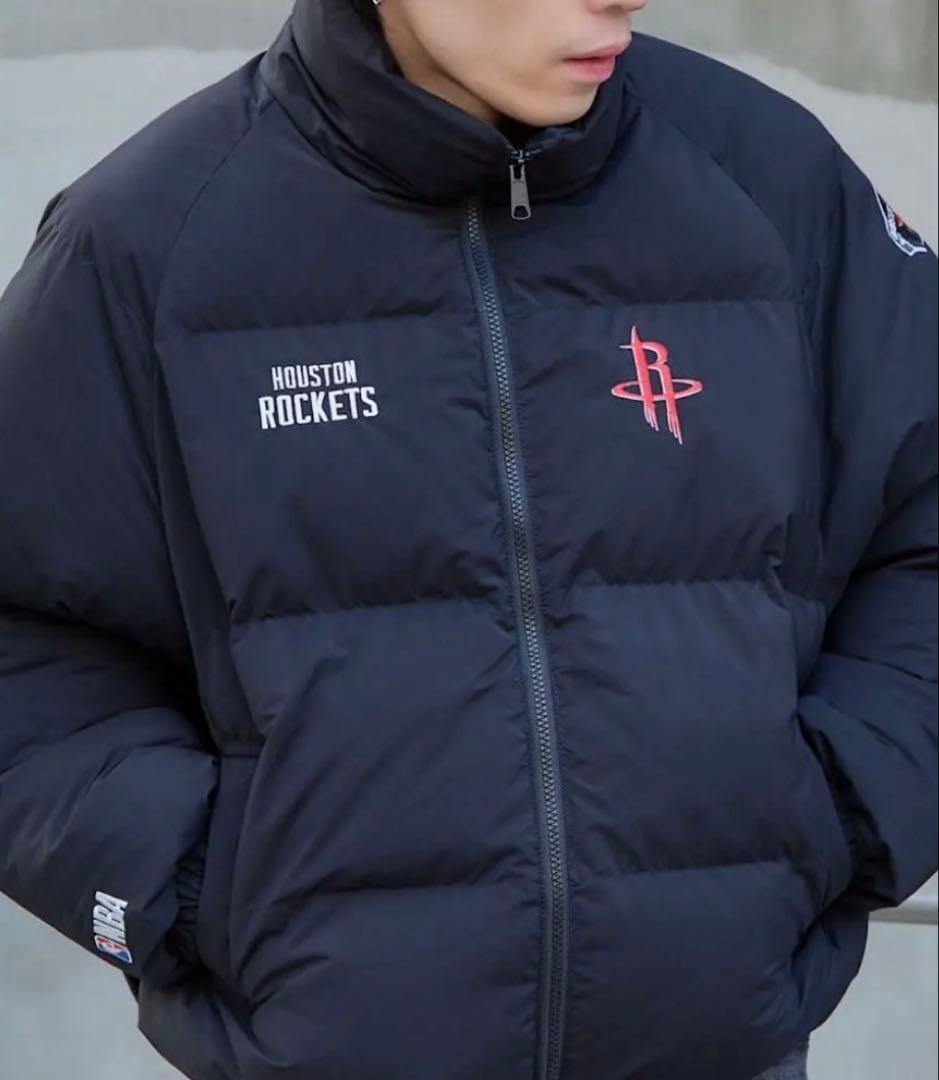 NBA Team logo Puffer Jacketユニセックス ワッペン刺繍