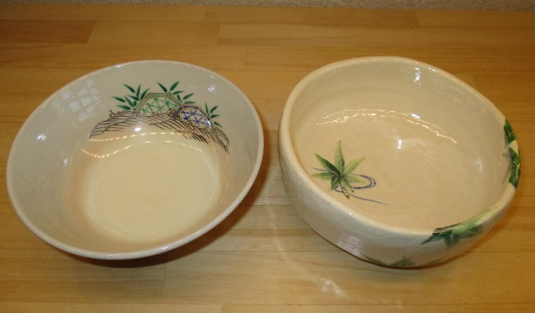 送料込【逢絢亭】茶道具 平茶碗 京焼 水車 楽焼 青楓 中村秋峰 吉村楽入 共箱