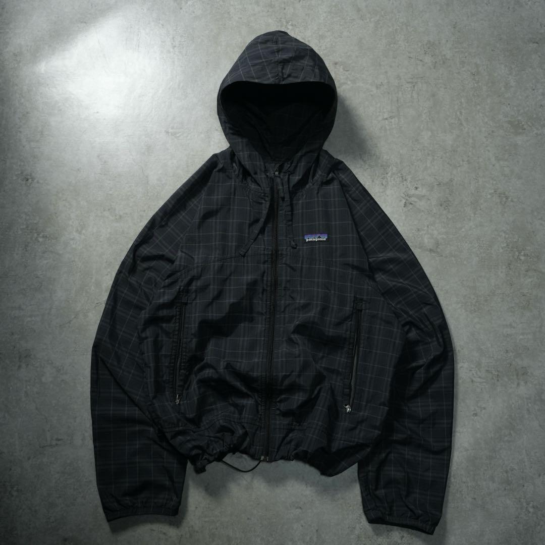 y2k Patagonia チェック柄 フードナイロンジャケット テック系