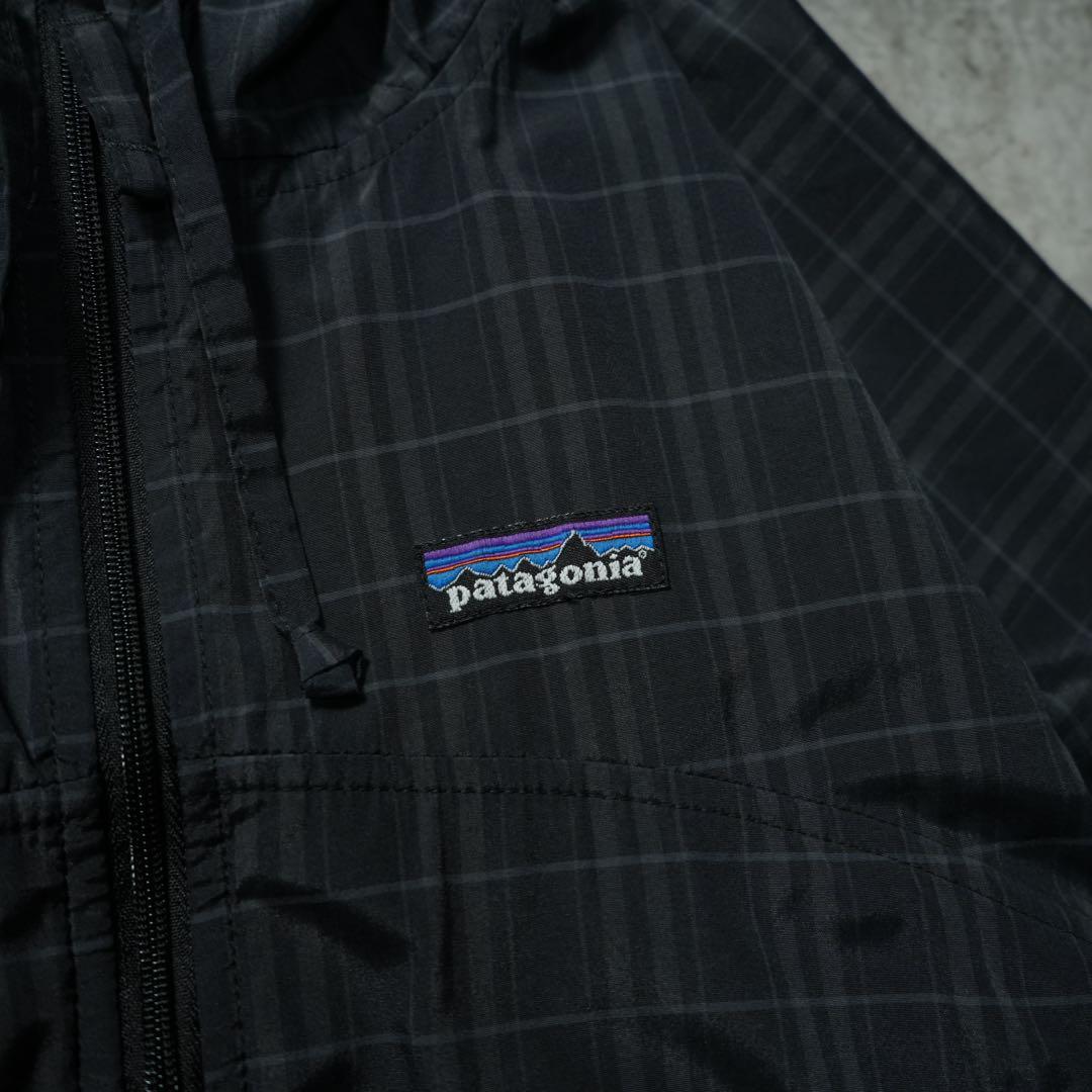 y2k Patagonia チェック柄 フードナイロンジャケット テック系