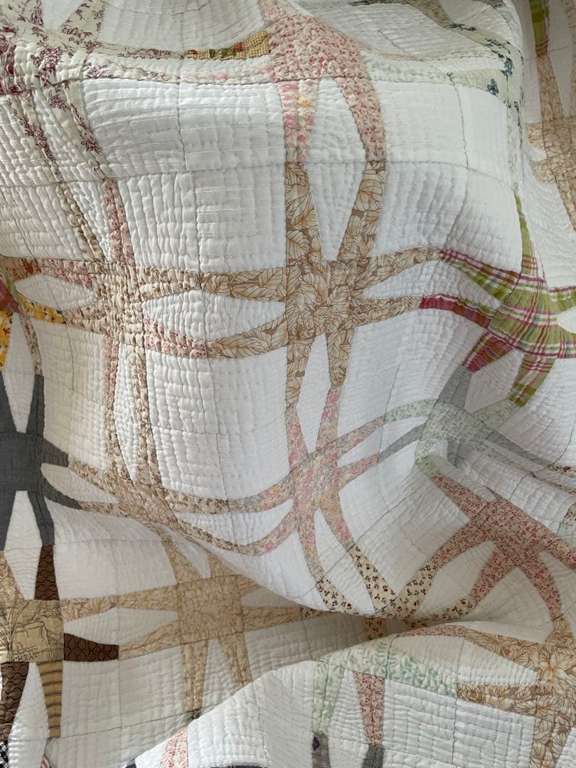 ハンドメイド パッチワーク 大判 /ベッドカバー /マルチカバー/コタツカバー