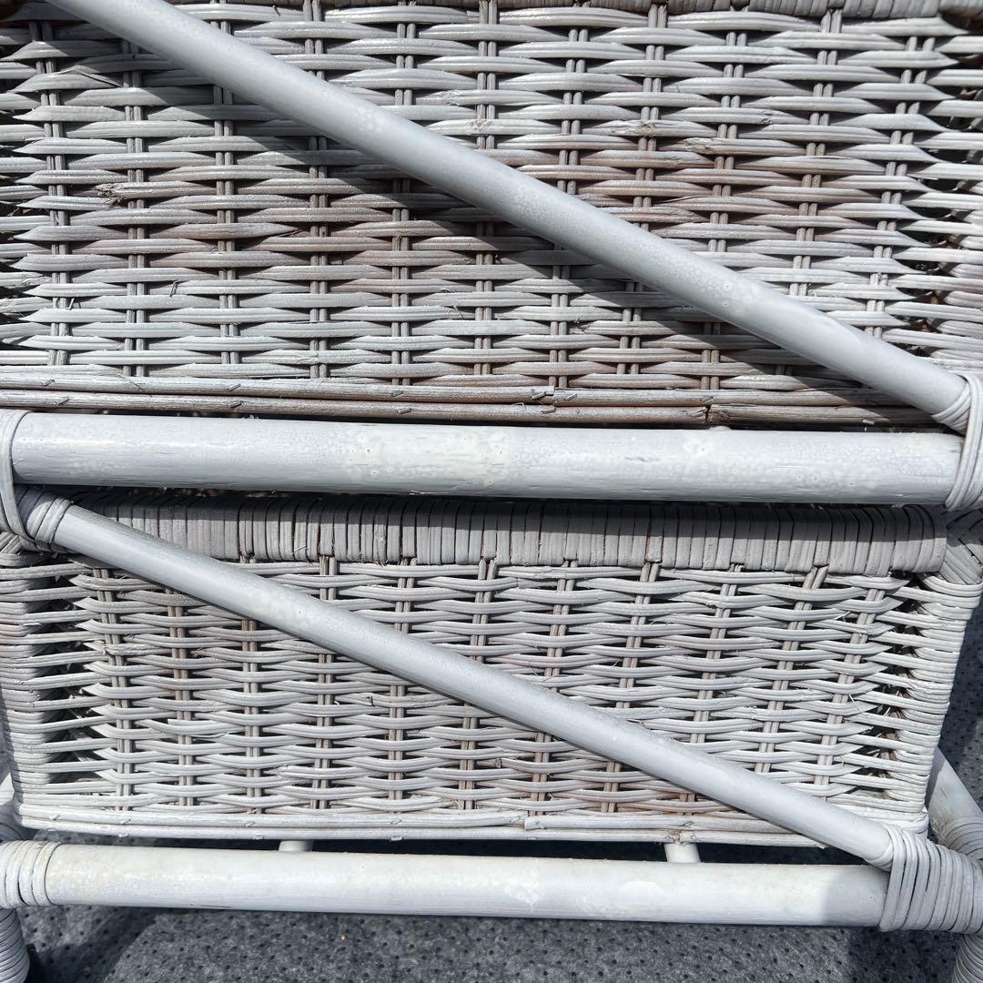 籐家具 ラタン エスニック アジアンラック チェスト 引き出し ホワイトラタン