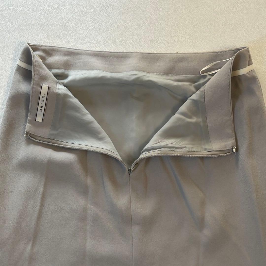 ベイジ セットアップノーカラー スーツ CINDY シンディ ライトグレー