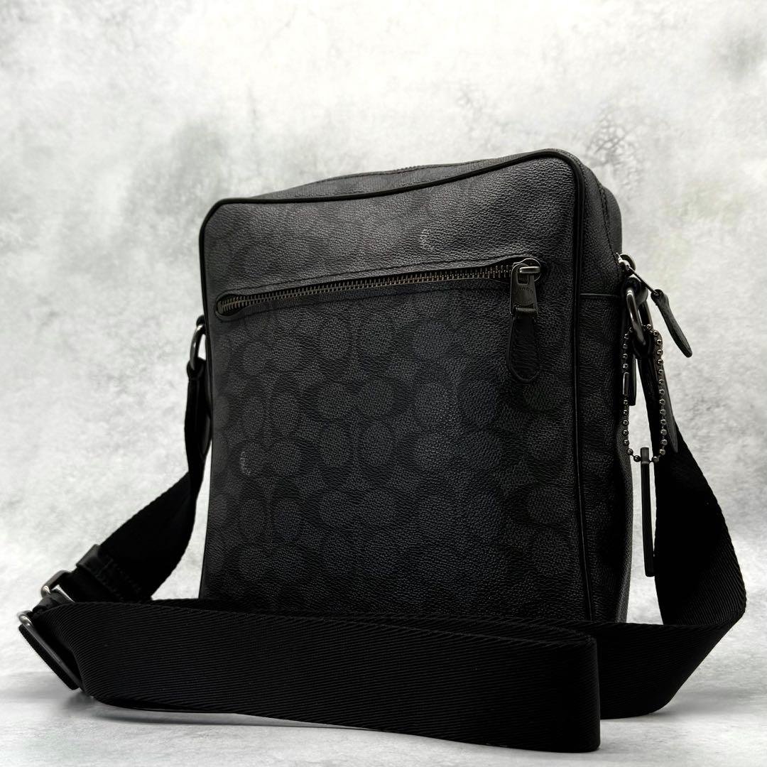 【良品】COACH コーチ ショルダーバッグ PVC ブティックライン ブラック