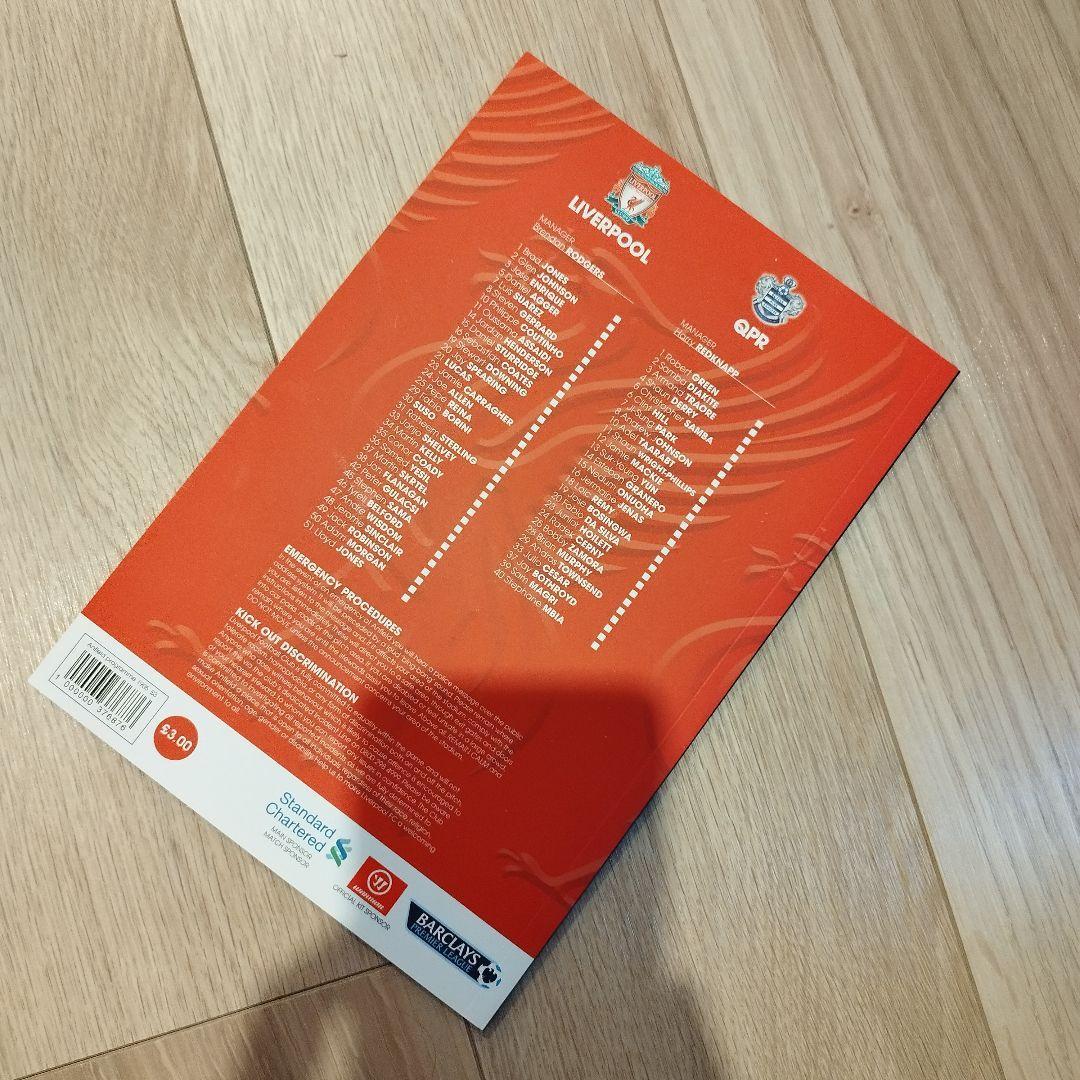 サイン入り リバプール 2012/13シーズン マッチプログラム QPR戦