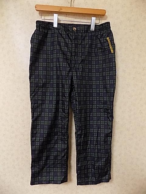 68349　フィラ　パンツ　緑チェック　Ｍ