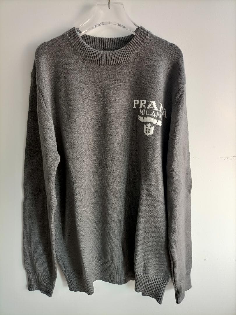 Lサイズ♪プラダ メンズニット PRADA 長袖セーター グレー