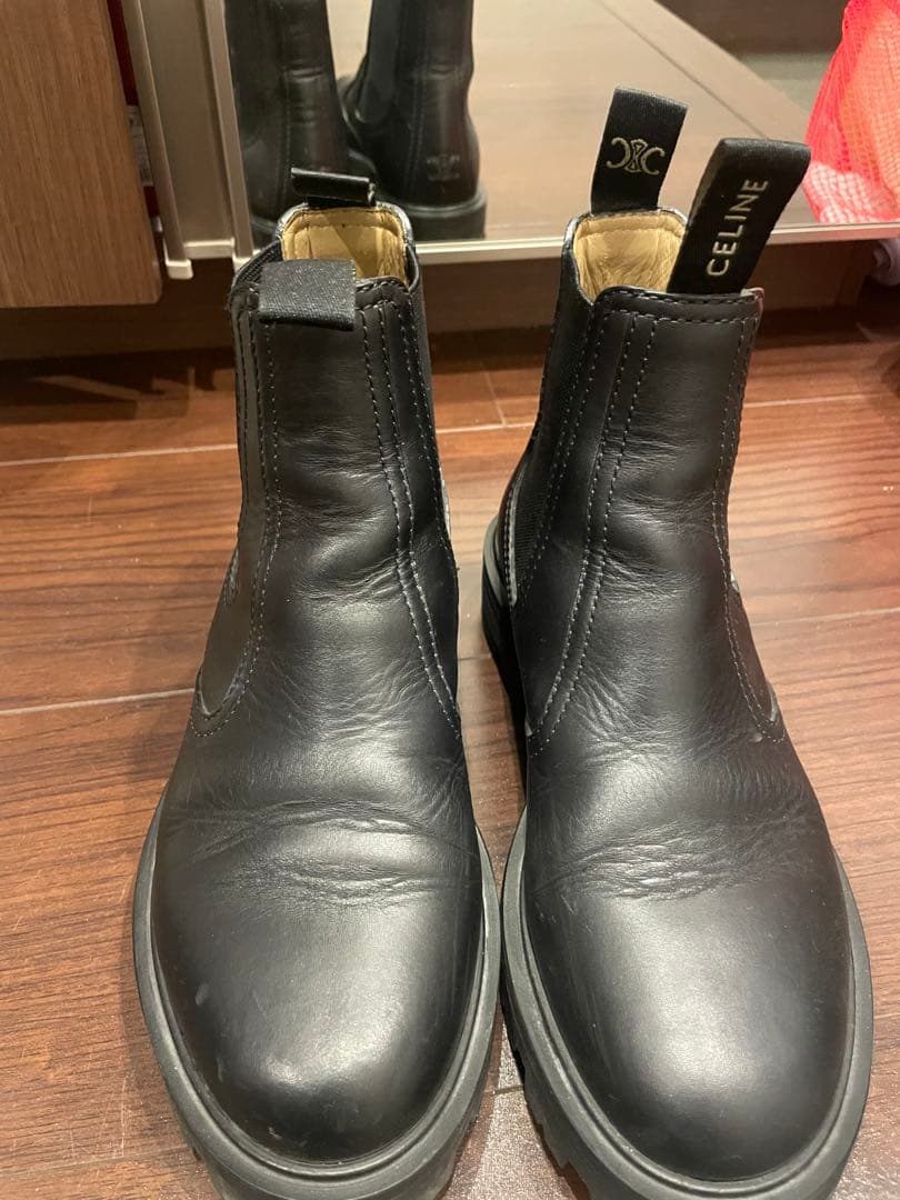 CELINE ブラック サイドゴアブーツ35.5