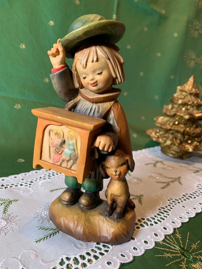 ANRIアンリ人形　17㎝のわんちゃん連れて音楽鳴らす男の子！可愛いです！