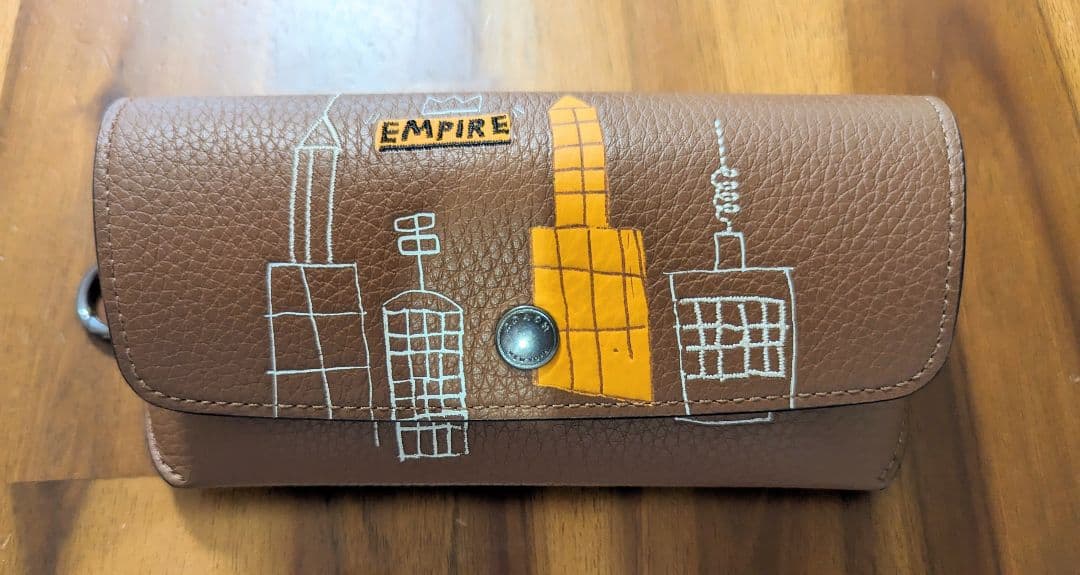 コーチ　バスキアコラボ　レザーメガネケース