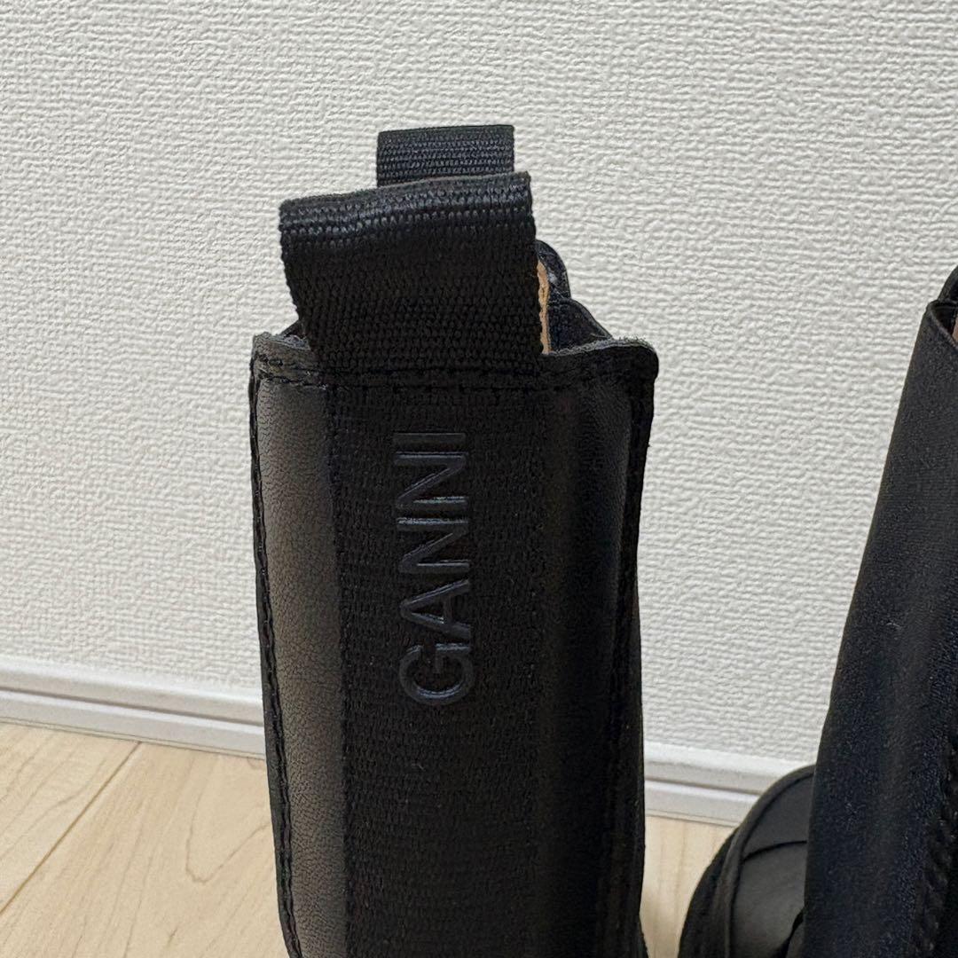 GANNI ガニー チェルシー サイドゴア ブーツ 厚底 ブラック 39