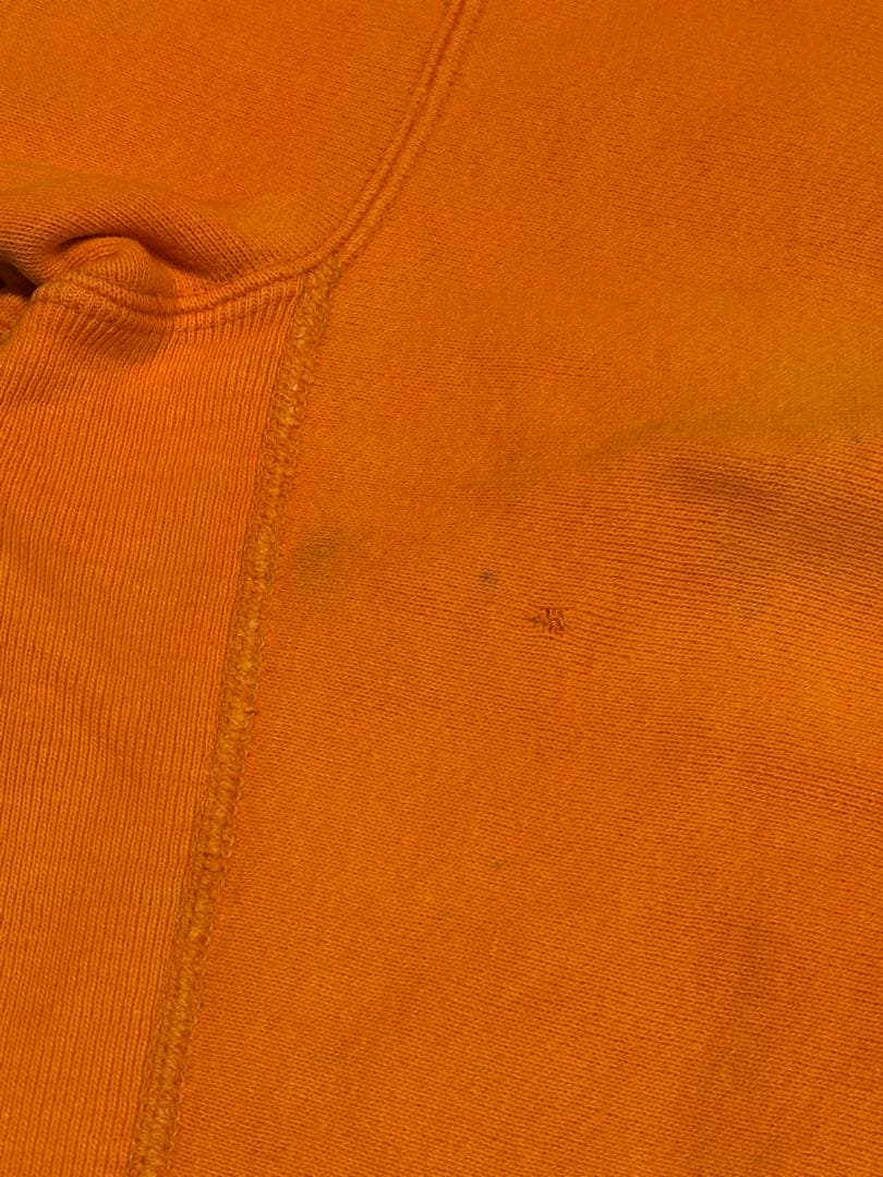 70s 単色　チャンピオン　リバースウィーブ　オレンジ　small 目無し