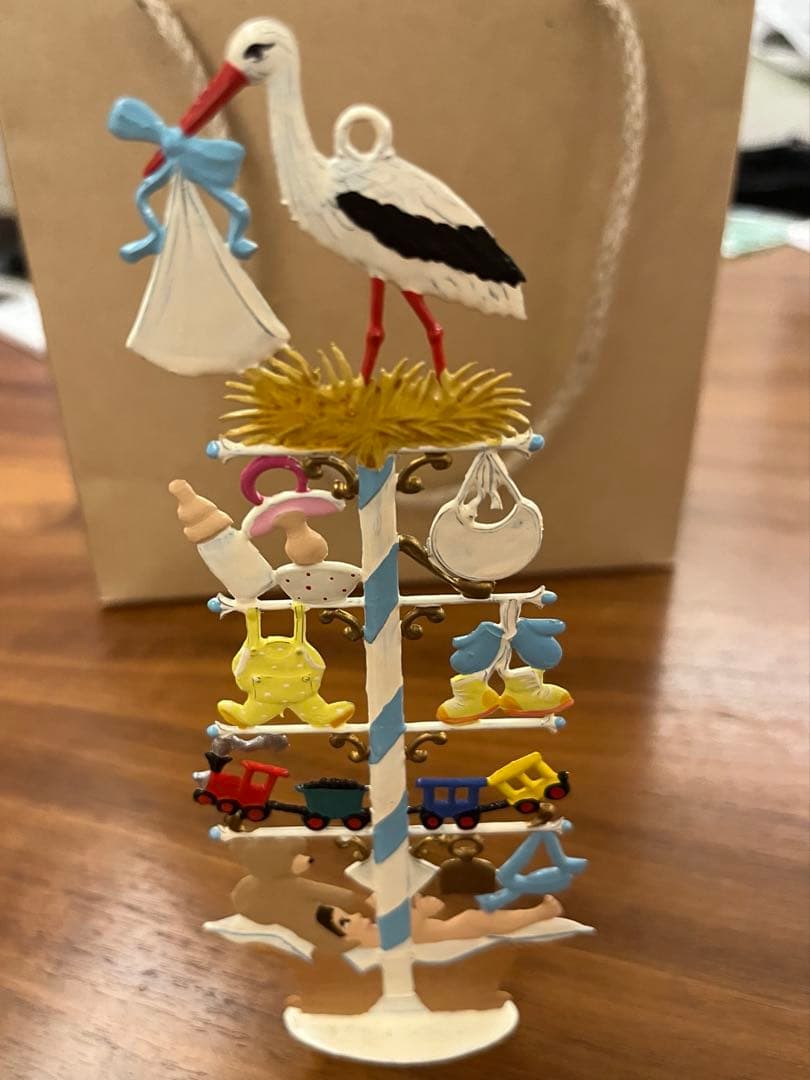 【中古】ヴィルヘルム　シュヴァイツァー　ドイツ　錫飾り　出産の木