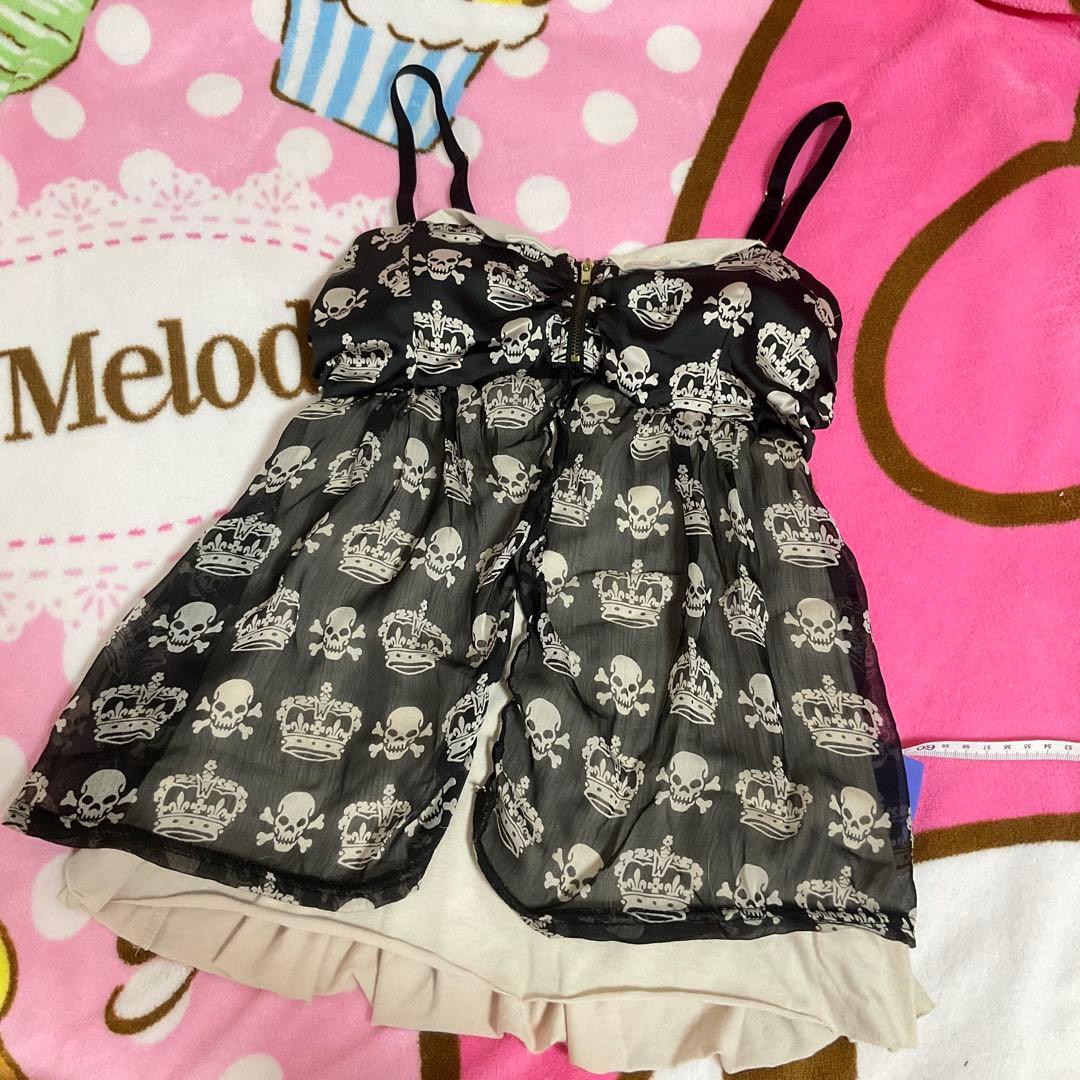 d.i.a.♡スカル×クラウン柄キャミソール