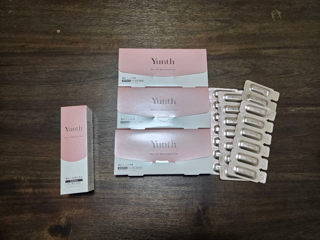 Yunth Pure VC Whitening Serum 28本×3+化粧水