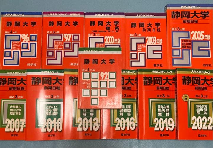 赤本　静岡大学　前期日程　1988年～2021年　34年分