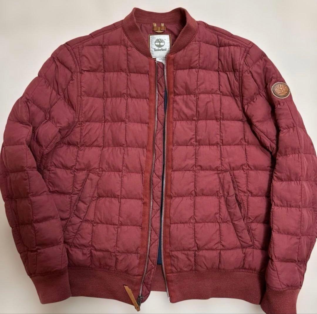 Timberland バーガンディ キルティングダウンジャケット L/6