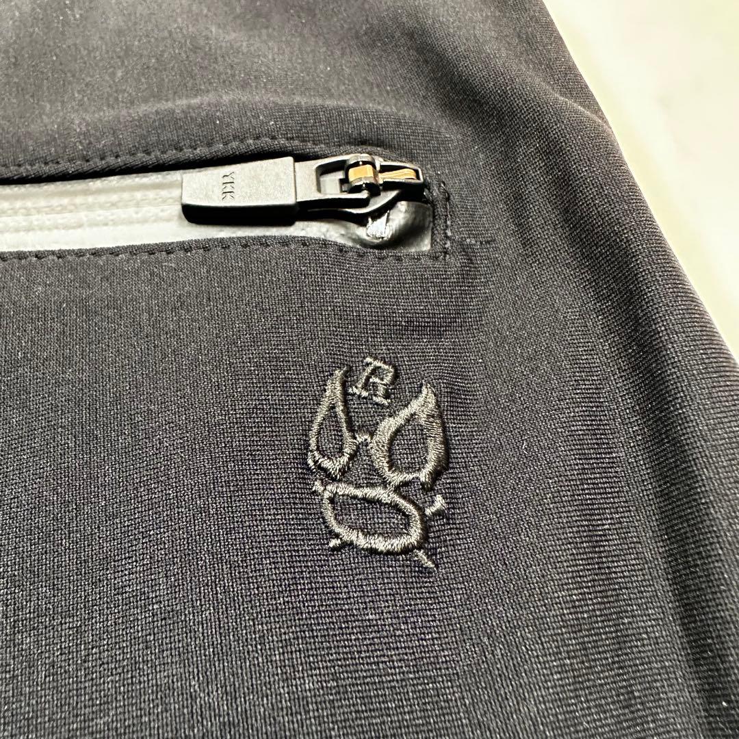 AKM × ラッセルノ Gストレッチパンツ メンズ ゴルフ 止水ジップ 黒 M