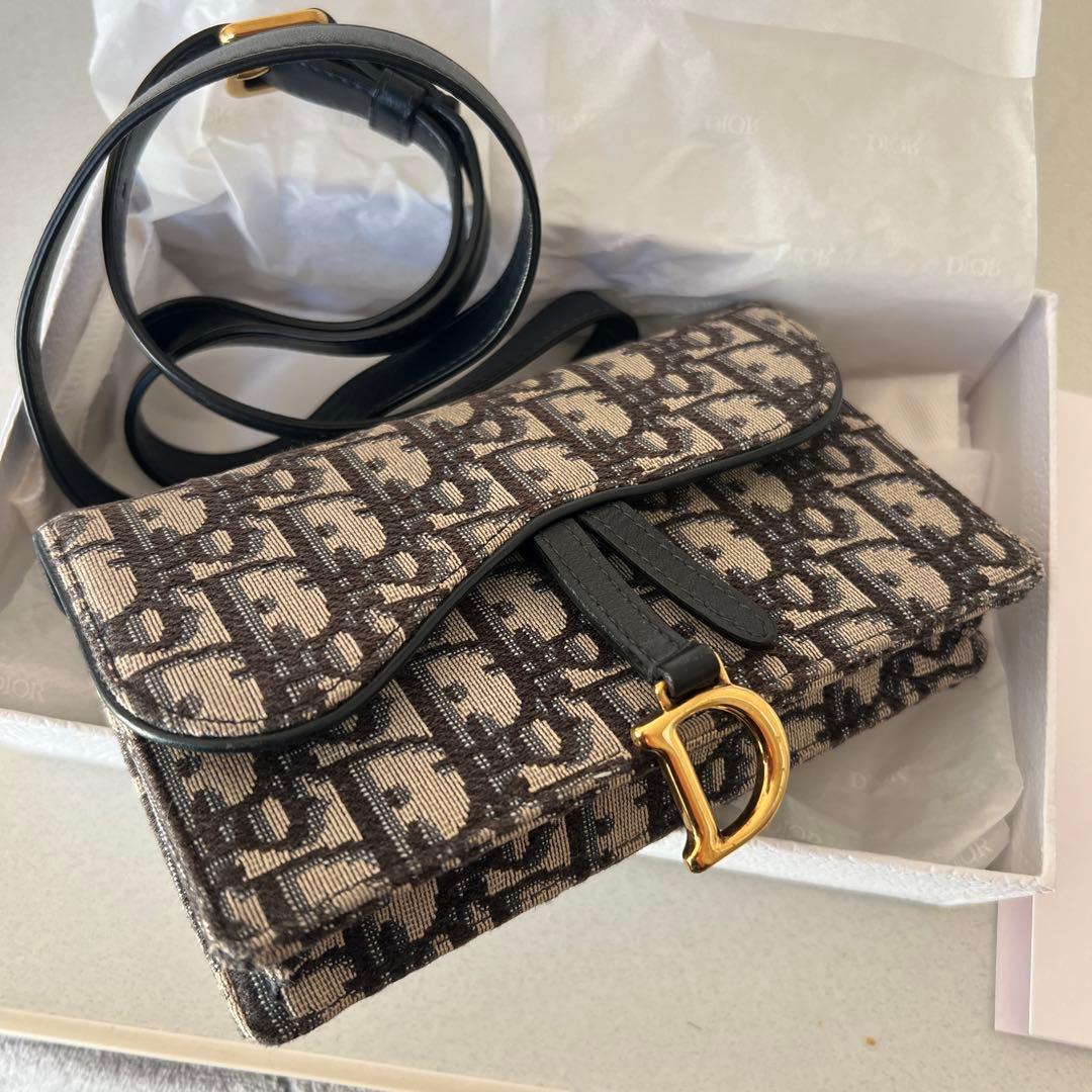 Dior Saddle Pouch CA ベージュ/ブラック