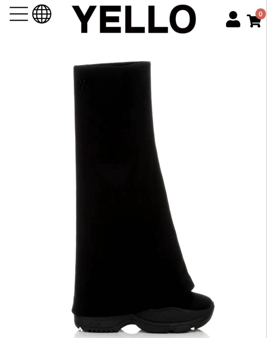 YELLO TOKYO BLACK FOLDOVER イエロー　Lサイズ