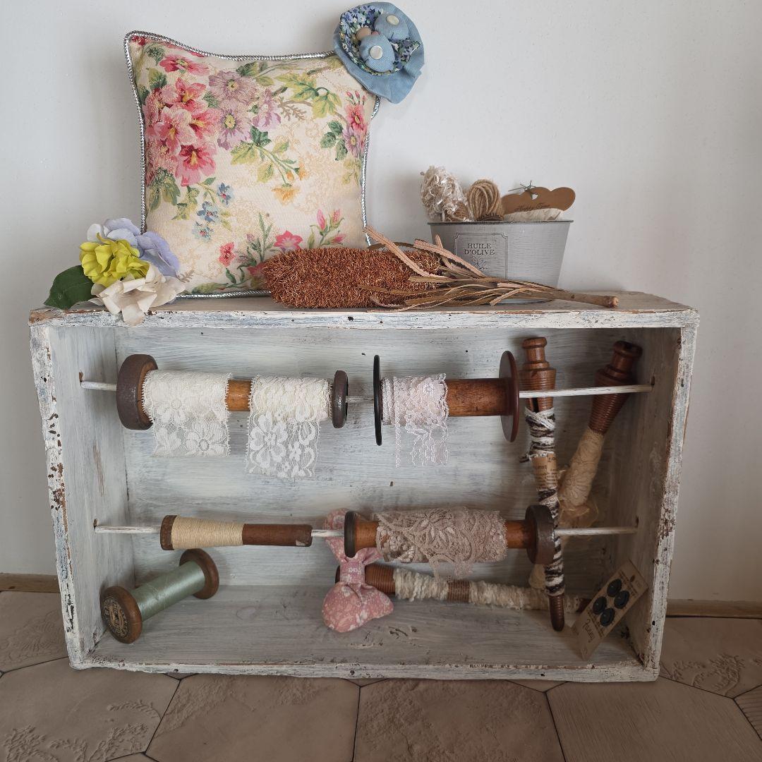 フランスアンティーク　アンティーク　糸巻　ボビン　レース　シャビー　ブロカント