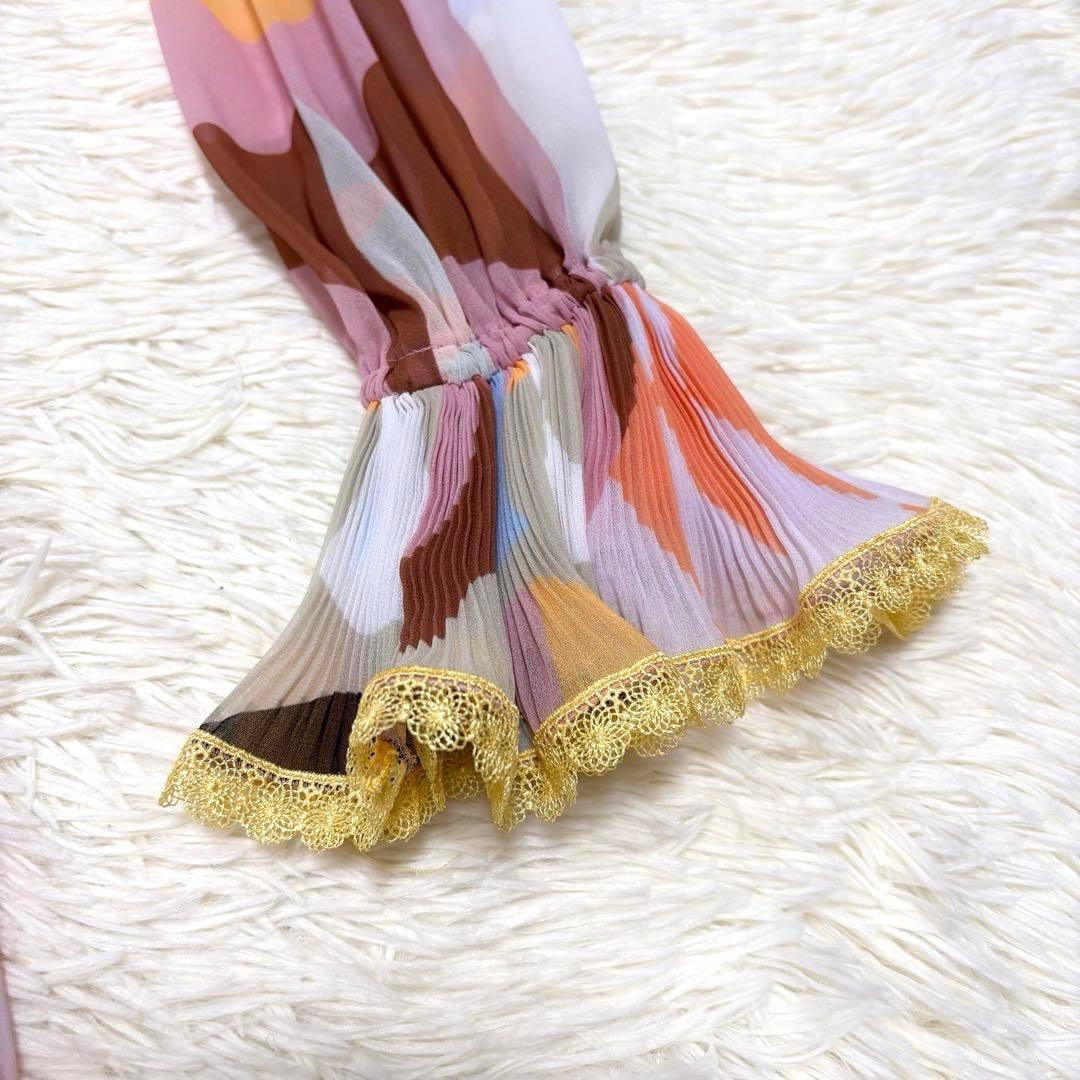 美品 セルフポートレイト 中条あやみ着用 マキシドレス プリーツ ラッフル 多色