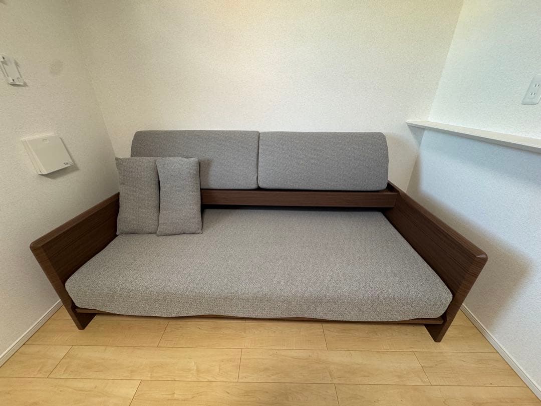 ニトリ ソファベッド 3WAY シングル対応／ミドルブラウン