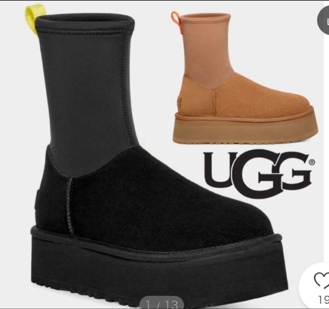 UGG ブラックムートンブーツUGG CLASSIC DIPPE