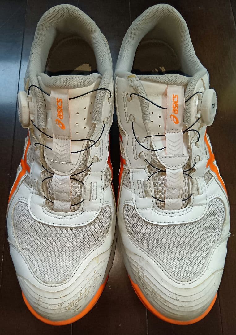 ASICS 安全靴 ボアシステム ホワイト/オレンジ