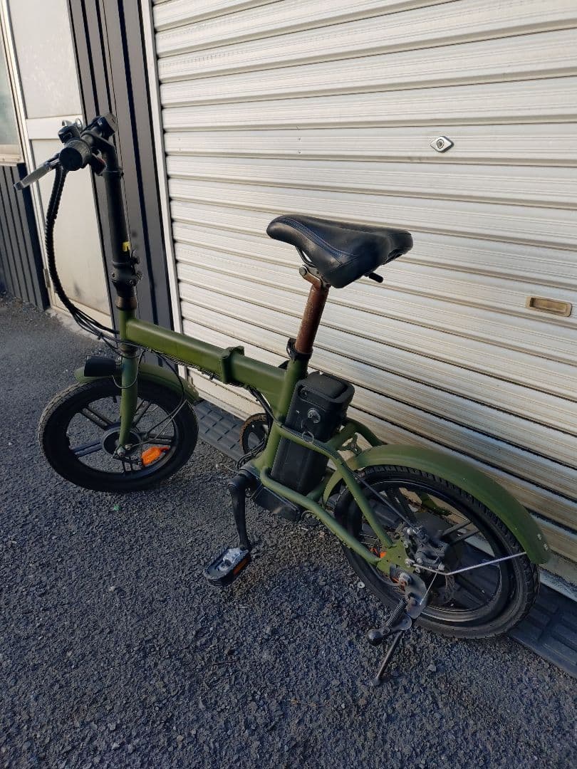 オリーブグリーン 電動アシスト　自転車　引き取り限定　路上禁止　大阪南部