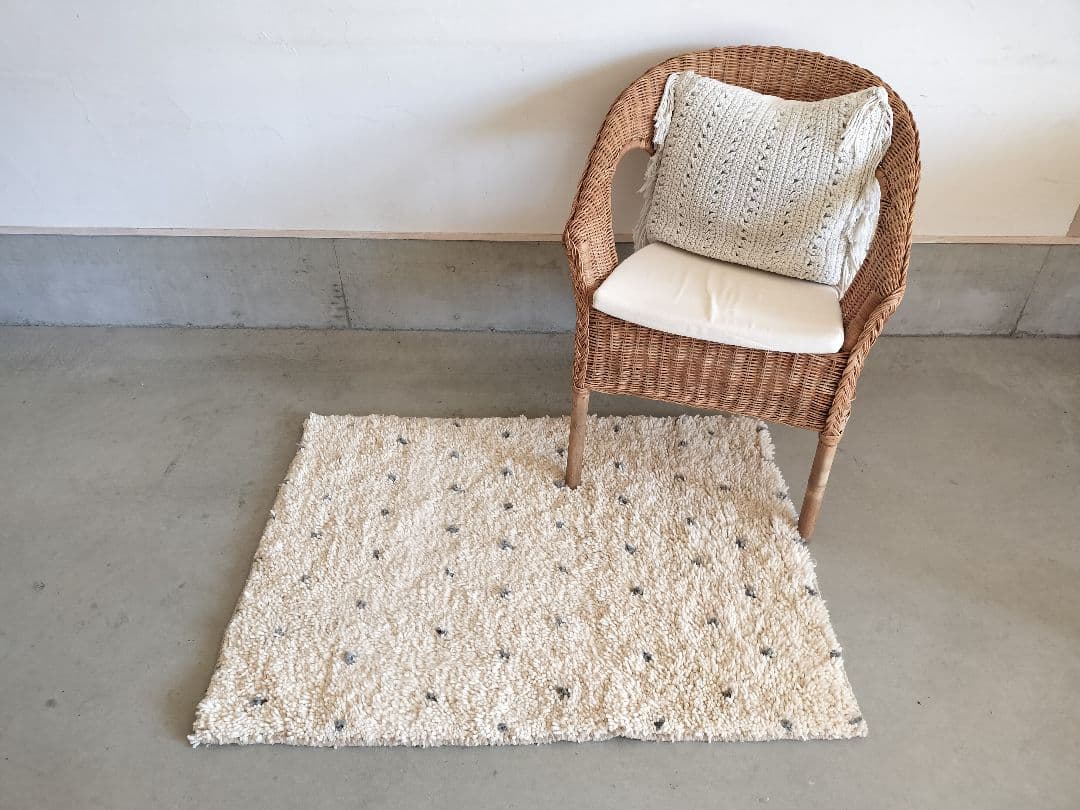 【最終価格】新品/人気/淡いグレードット　アイボリーベースベニワレンNo.705