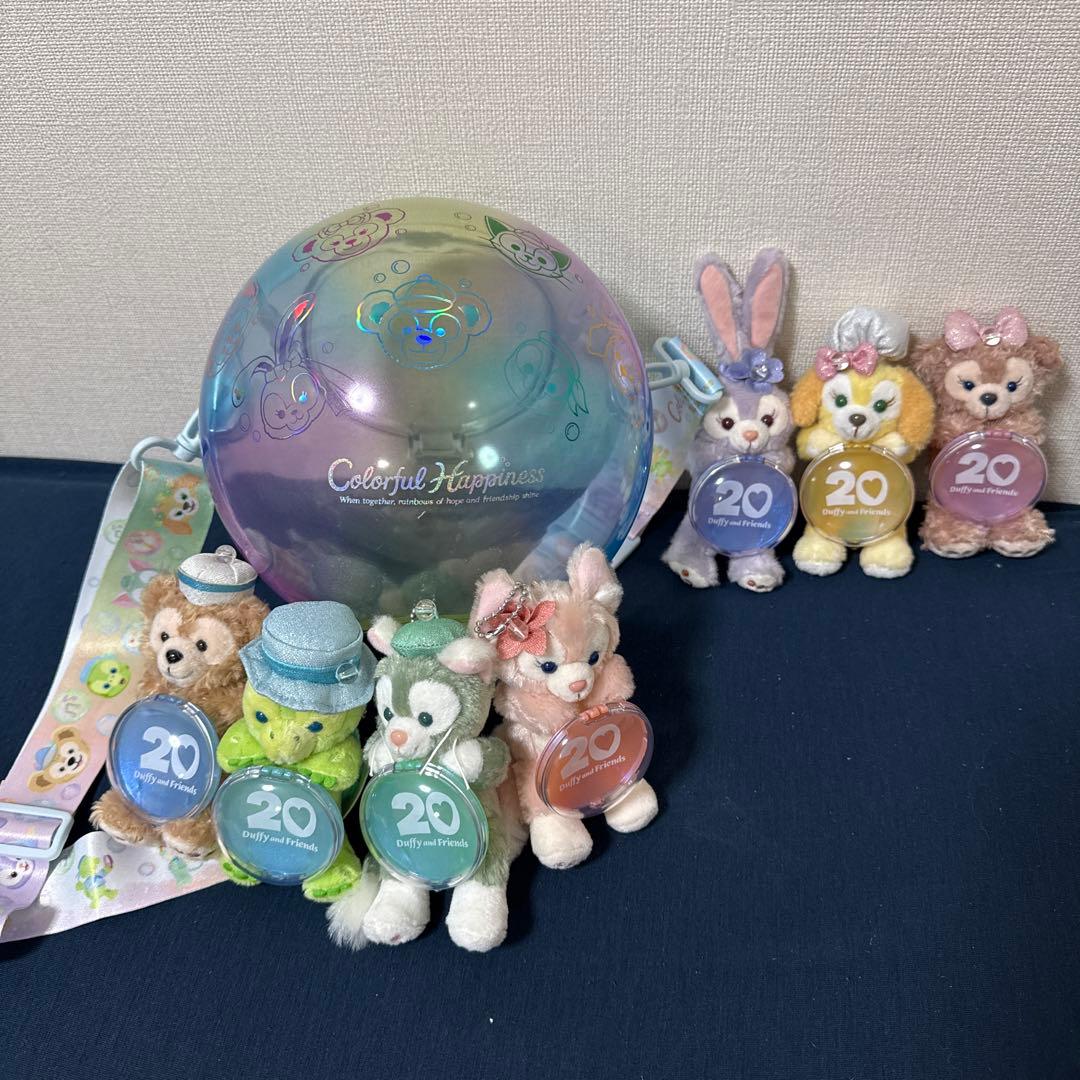 ダッフィーフレンズ カラフルハピネス ポップコーンバケツ ぬいぐるみバッジセット