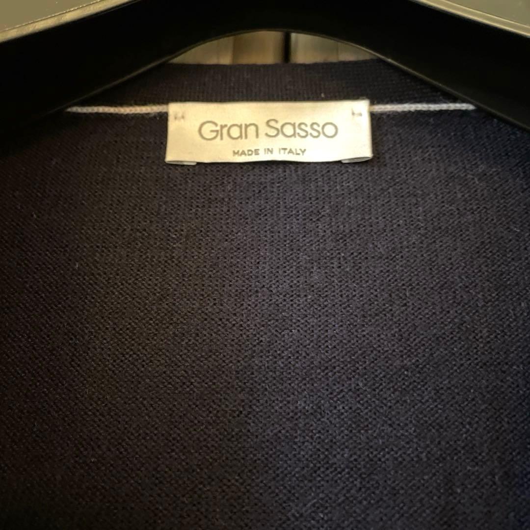 【Hanami】 グランサッソ ハイゲージウール ニットベスト 50 濃紺