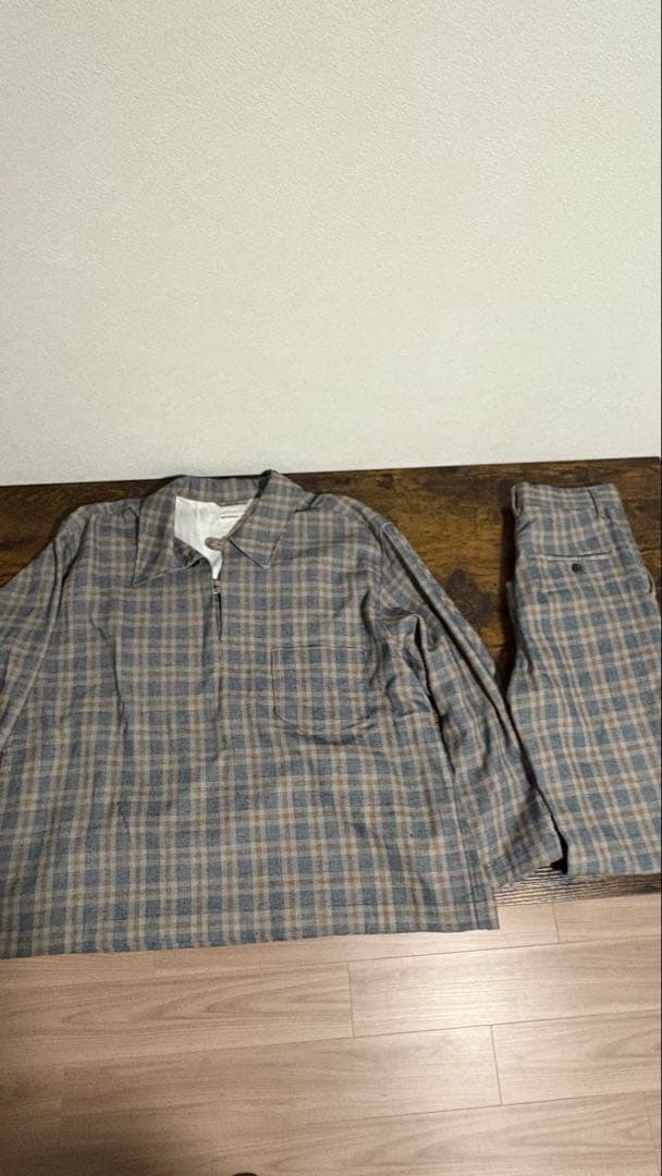 matsufuji マルチチェックジャケット&パンツ