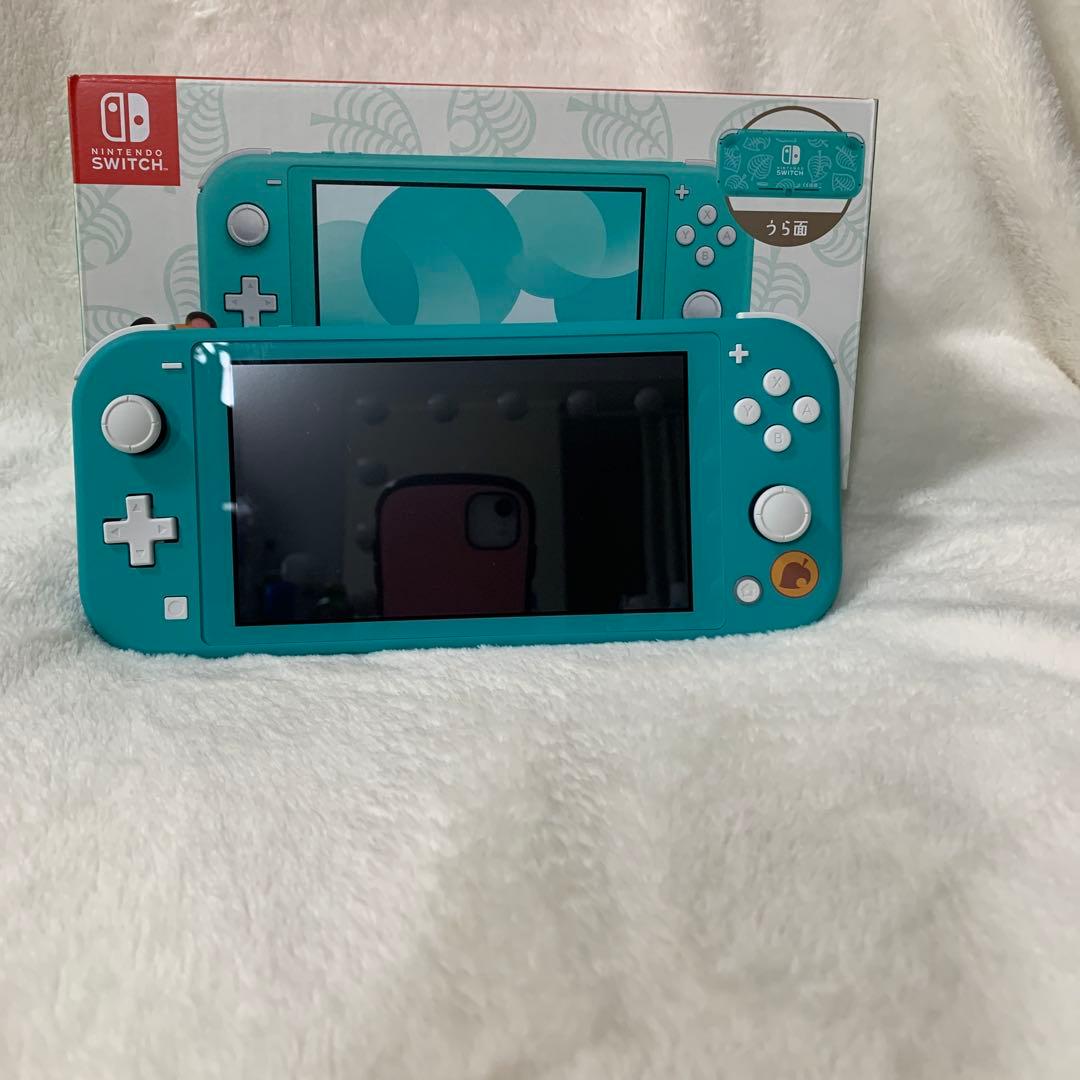 美品Nintendo Switch Lite あつ森まめきち＆つぶきちアロハ柄