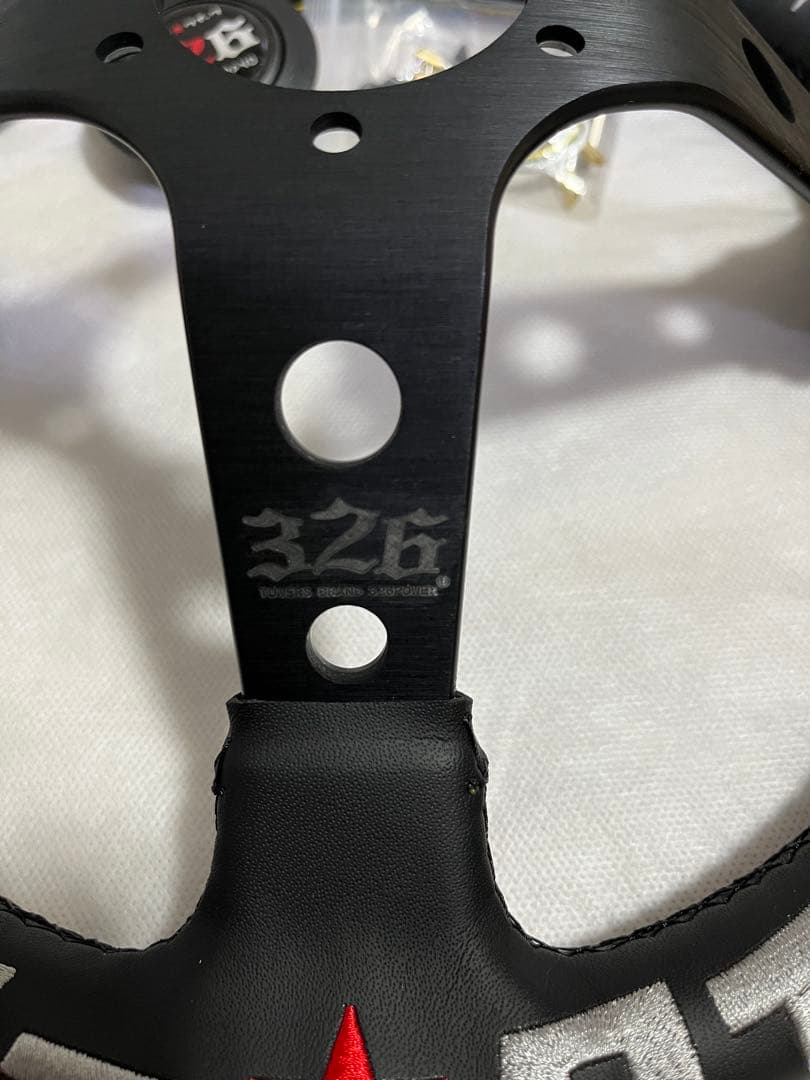 未使用【326 春口満 ラリークイック】ステアリング 32φ レザー